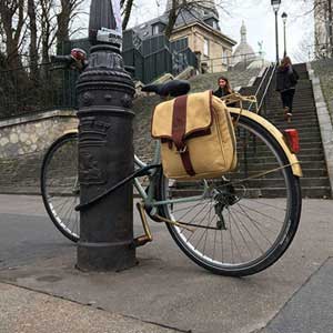 Safari luggage: safari pannier bag for bicycles. Canvas bag