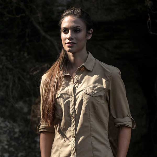 Women's Safari Shirt in colour Khaki & Style is Safari